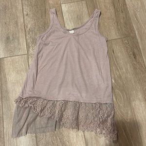 Wild Pearl Lace Tank SMALL